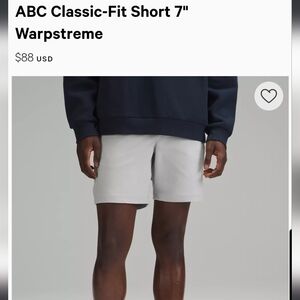 Lululemon ABC Classic Fit 7" Size 30 Shorts